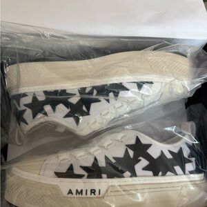 AMIRI Men's Sneakers - White with Black Stars
